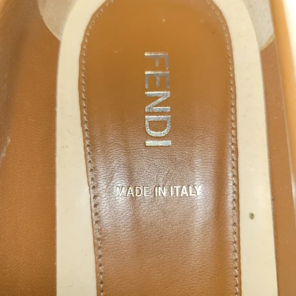 💖FENDI Beige Colorblock Patent Leather Penny loafers, EU 37 - Picture 7 of 11